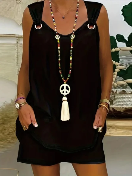 Kadın Kolsuz V Yaka Kuş Gözü Detay Bluz Short Aerobin Ikili Takım - Resim 4