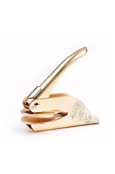 Soğuk Mühür Kabartma Damga Çelik Baskı Presi Desenli Gold - 2