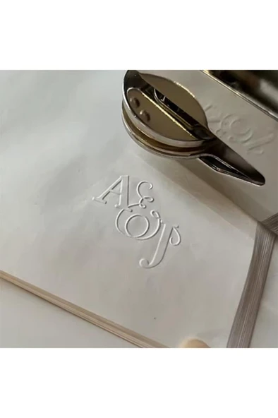 Soğuk Mühür Kabartma Damga Çelik Baskı Presi Desenli Champagne - 8