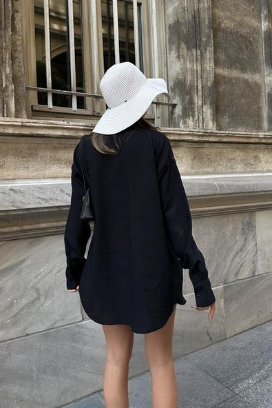 Sunshine Taş Detaylı Keten Gömlek 3393-08 - Resim 2