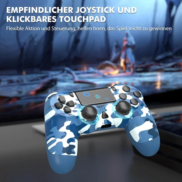 PS4 PS4 Pro PS4 Slim PS3 Oyun Konsolu İçin Kablosuz Wireless Control Kol 1000 mAh Batarya 12 Saat Çalışma Çift Titreşim - 5