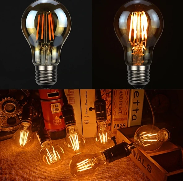 CATA CT-4285 4W Rustik Led Ampul E27 Duylu Amber 2700K renk 1 Adet - 3