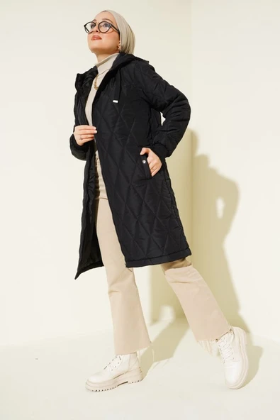 5130 Salaş Şişme Mont - Siyah - 2