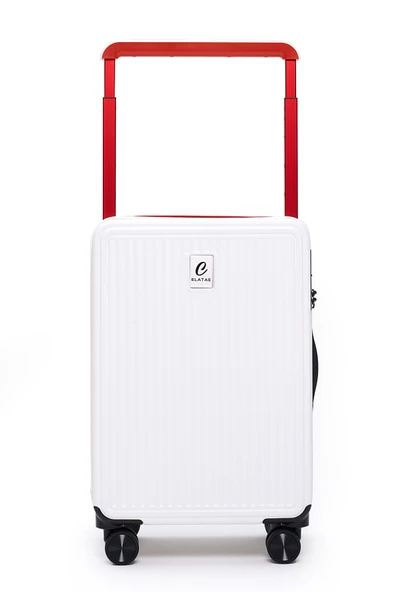 Elatae Vouge Exclusive Ultra Strong 2'li Valiz Seti Orta Boy - Kabin Boy Beyaz V10737 - Resim 5