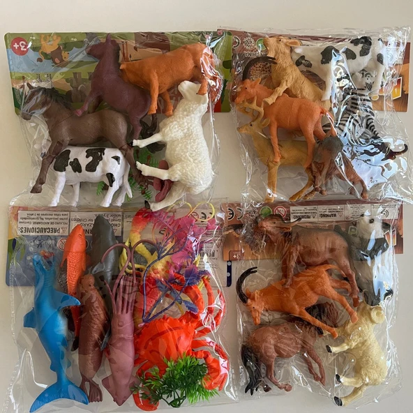 Hayvanlar Alemi Seti 28 Parçalı Full Set Deniz Hayvanları ve Kara Hayvanları - 2