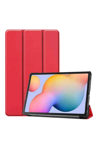 Tab M10 TB-328F Uyumlu Katlanabilir Standlı Fuchsia Smart Cover Tablet Kılıfı - Resim 6