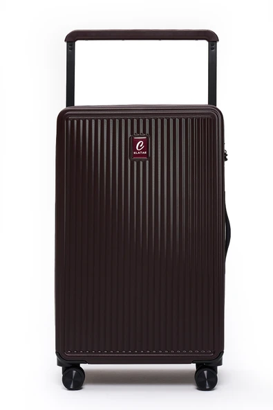 Elatae Vouge Exclusive Ultra Strong 2'li Valiz Seti Orta Boy - Kabin Boy Mor V10737 - Resim 3