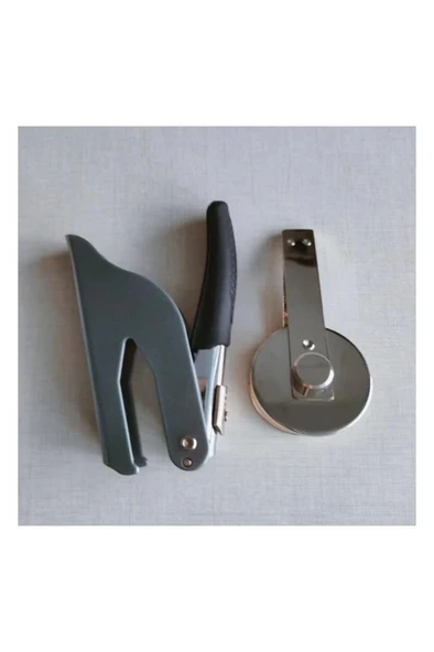 Soğuk Mühür Kabartma Damga Çelik Baskı Presi Lastik Sap Antrasit - Resim 7