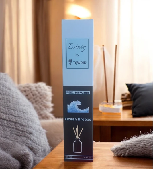 Yuvarlak Bambu çubuklu oda kokusu 50 ml ocean Breeze (okyanus)kokusu - Resim 8