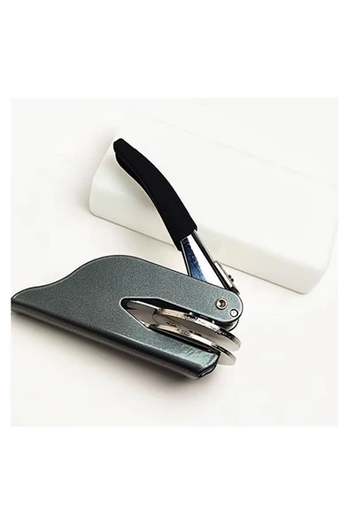 Soğuk Mühür Kabartma Damga Çelik Baskı Presi Lastik Sap Antrasit - Resim 6