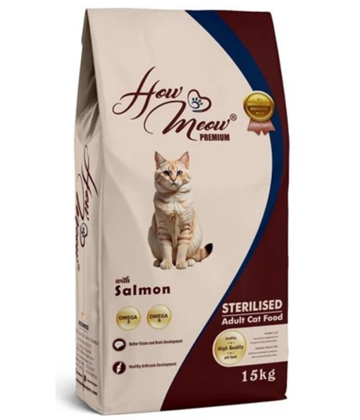 MY FOOD How Meow Yetişkin Kedi Maması Steril Somonlu 15 Kg