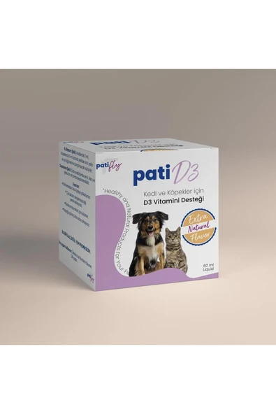Patifly Kedi Ve Köpekler İçin D3 Takviye Gıda Liqit 50 ml - Resim 5