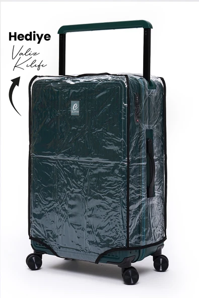 Elatae Vouge Exclusive Ultra Strong 2'li Valiz Seti Orta Boy - Kabin Boy Petrol V10737 - 7