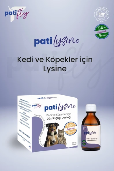 Patifly Lysine Kedi ve Köpekler İçin Vitamin Desteği Liqit 50 ml