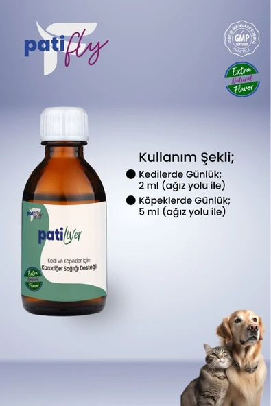 Patifly Liver Kedi Ve Köpekler İçin Karaciğer Desteği Liqit 50 ml - 3