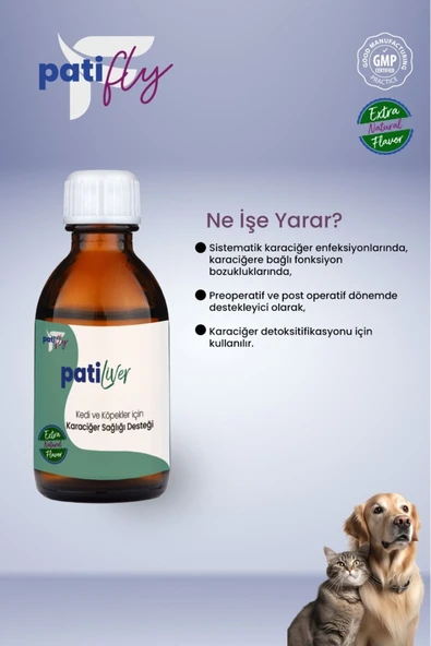 Patifly Liver Kedi Ve Köpekler İçin Karaciğer Desteği Liqit 50 ml - 2
