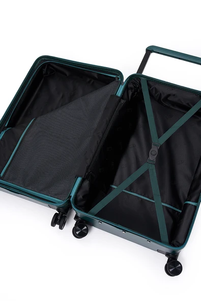 Elatae Vouge Exclusive Ultra Strong 2'li Valiz Seti Orta Boy - Kabin Boy Petrol V10737 - 6