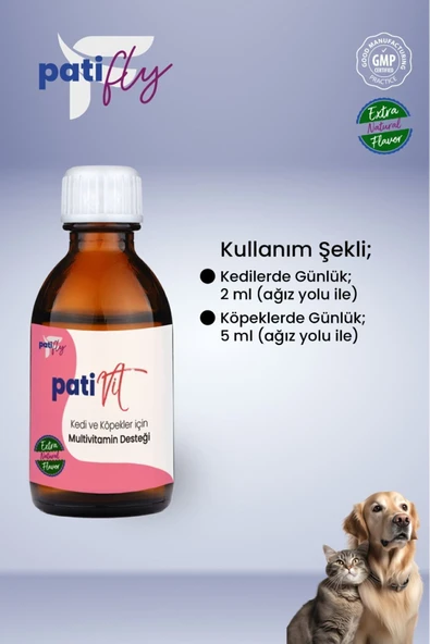 Patifly Kedi Ve Köpekler İçin Multivitamin Liqit 50 ml - 3