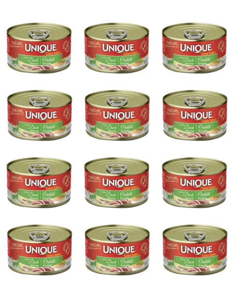 Unique Gold Series Ördekli Konserve Yaş Kedi Maması 85 gr 12 li ürün görseli