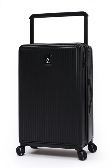 Elatae Vouge Exclusive Ultra Strong 2'li Valiz Seti Orta Boy - Kabin Boy Siyah V10737 - Resim 2