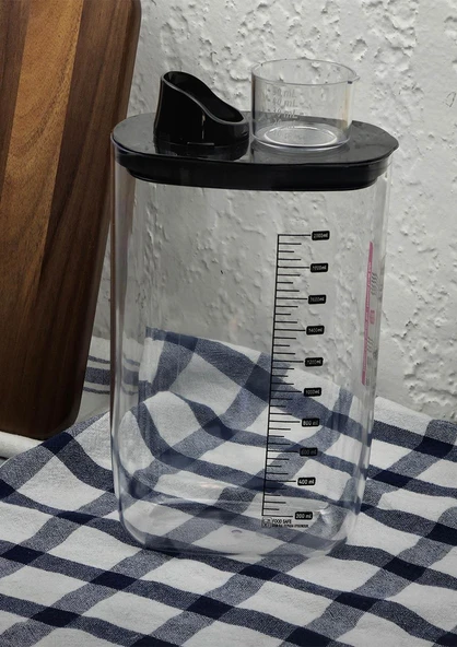 Plastik Erzak Kabı - Kilitli Kapaklı Erzak Kutusu - 2100 ML - 5