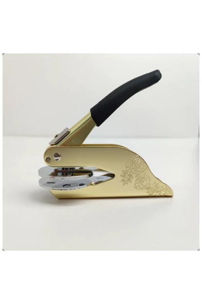 Soğuk Mühür Kabartma Damga Çelik Baskı Presi Lastik Sap Gold - 8