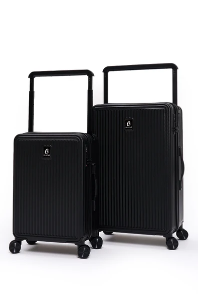 Elatae Vouge Exclusive Ultra Strong 2'li Valiz Seti Orta Boy - Kabin Boy Siyah V10737 ürün görseli