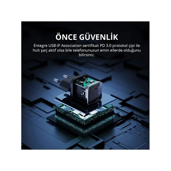 AUKEY PA-B1L Mini 30W USB-C PD Şarj Cihazı Beyaz - 3