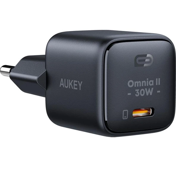 AUKEY PA-B1L Mini 30W USB-C PD Şarj Cihazı Siyah