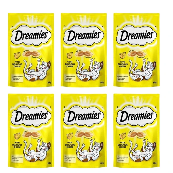 Dreamies Kedi Ödül Maması Peynir 60gr x 6