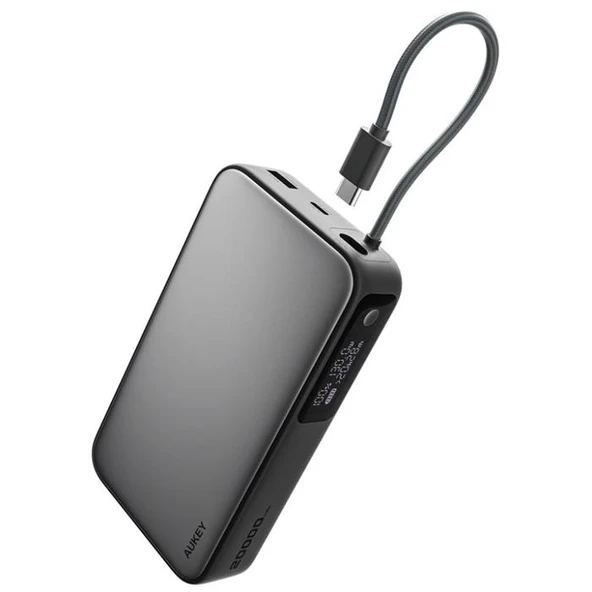 AUKEY PB-Y48 Spark Sling 20000 Dahili USB-C Kablolu Kompakt Hızlı Şarjlı Güç Bankası
