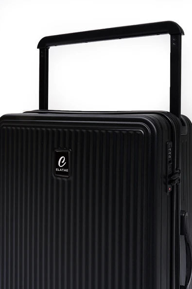 Elatae Vouge Exclusive Ultra Strong 2'li Valiz Seti Orta Boy - Kabin Boy Siyah V10737 - Resim 8
