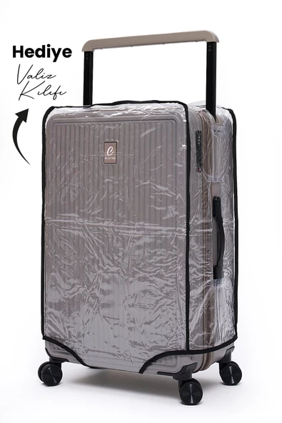 Elatae Vouge Exclusive Ultra Strong 2'li Valiz Seti Orta Boy - Kabin Boy Vizon V10737 - Resim 7