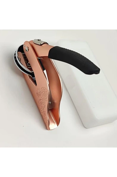 Soğuk Mühür Kabartma Damga Çelik Baskı Presi Lastik Sap Rosegold - Resim 2
