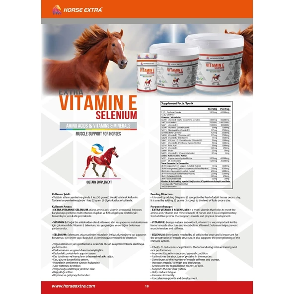 Horse Extra Vitamin E Selenium 1 Kg - 2