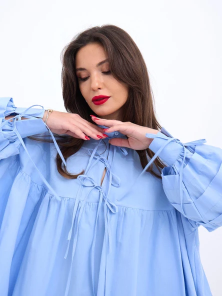 6464 GÖMLEK-MAVİ - Resim 4