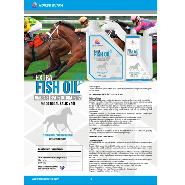 Horse Extra Fısh Oil Balık Yağı 3 LT - 2