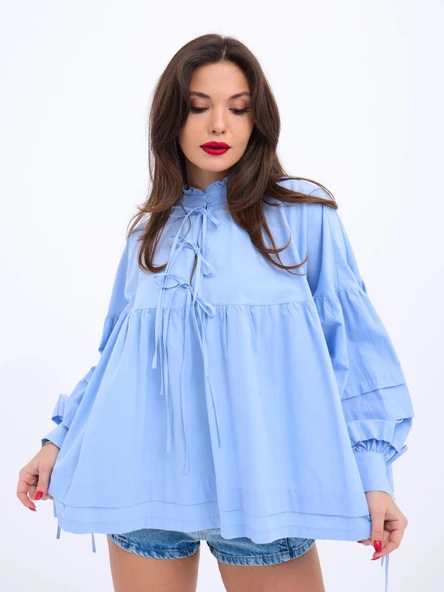 6464 GÖMLEK-MAVİ - Resim 2