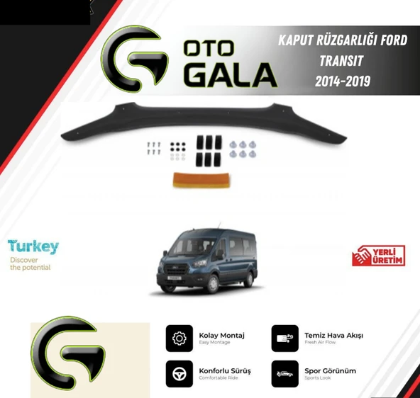 KAPUT RÜZGARLIĞI FORD TRANSIT 2014-2019