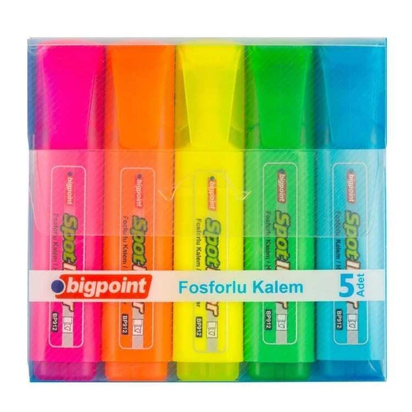 BIGPOINT FOSFORLU KALEM 5 RENK (912-05) ürün görseli 1