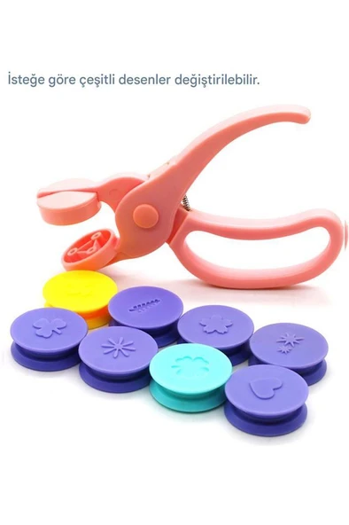 3D Kabartma Damga Makası 8 Desen Çocuk El Sanatları Anaokulu - 8