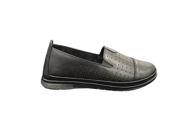 Merry Pace 7321525Z Ortopedik Yandan Lastikli Konforlu Rahat Taban Kadın Yürüyüş Babet Ayakkabı - 5