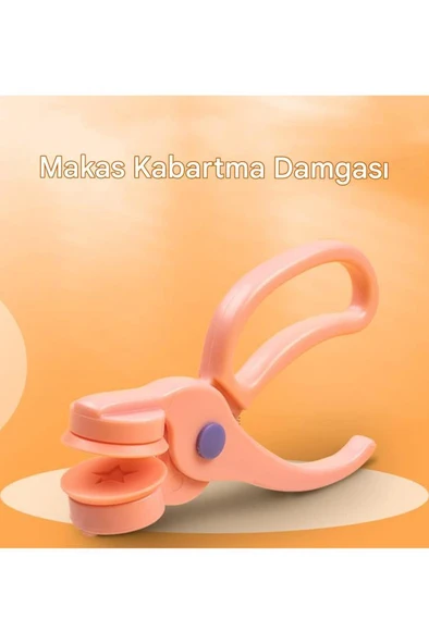 3D Kabartma Damga Makası 8 Desen Çocuk El Sanatları Anaokulu - 6