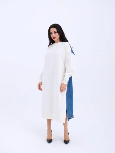 7194 UZUN SWEAT-EKRU