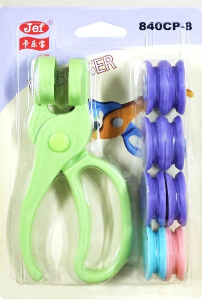 3D Kabartma Damga Makası 8 Desen Çocuk El Sanatları Anaokulu - Resim 7