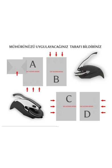 Soğuk Mühür Kabartma Damga Portatif El Tipi Baskı Makinesi TRODAT - 2