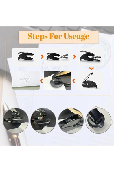 Soğuk Mühür Kabartma Damga Portatif El Tipi Baskı Makinesi TRODAT - 5