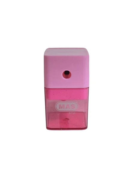 Mas Masa Tipi Metal Kollu Büyük Pembe Kalemtraş 6734