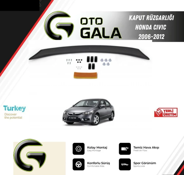 KAPUT RÜZGARLIĞI HONDA CIVIC 2006-2012