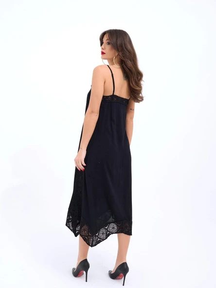 7108 ELBİSE-SİYAH - Resim 2